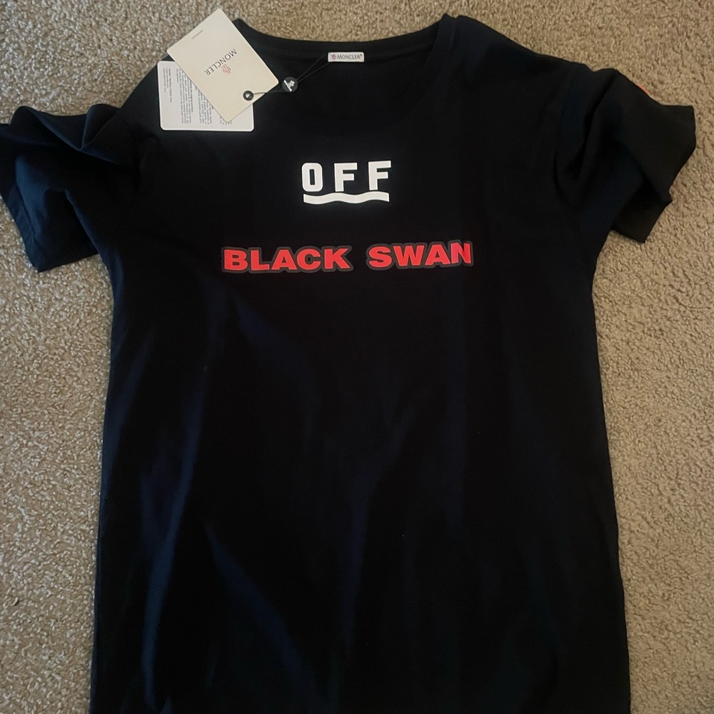 Off-White Black Short-Sleeve "Black Swan" Graphic Tee